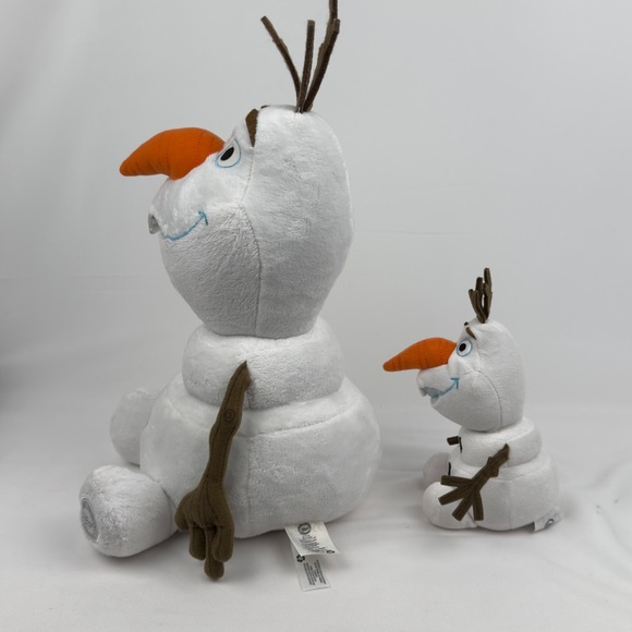 Disney Store Olaf Plush Lot 7” & 14” Frozen Snowman Stuffed Toys - Picture 4 of 11